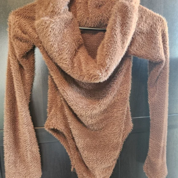 Cozy Brown Fuzzy Sweater - Picture 2 of 5